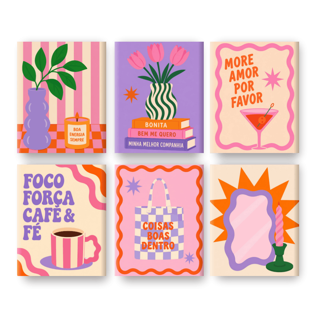 6 Mini Paintings | Coisas Boas Set - Schilder Op Nummers
