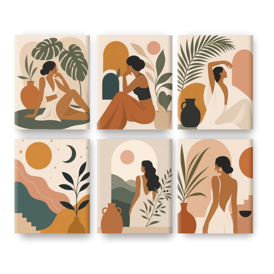6 Mini Paintings | Terra Godin Set - Schilder Op Nummers