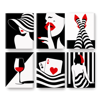 6 Mini Paintings | Chic & Gedurfd Set