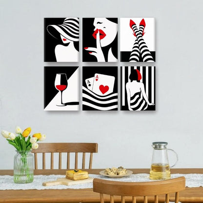 6 Mini Paintings | Chic & Gedurfd Set