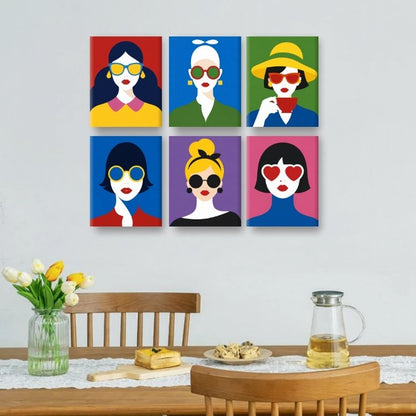 6 Mini Paintings | Fashion Dames Set