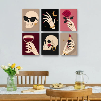 6 Mini Paintings | Gothic Glam Set