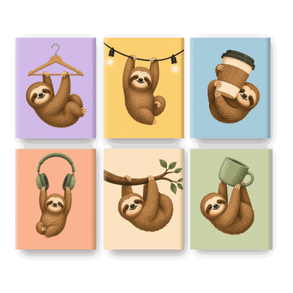 6 Mini Paintings | Hang In There Set