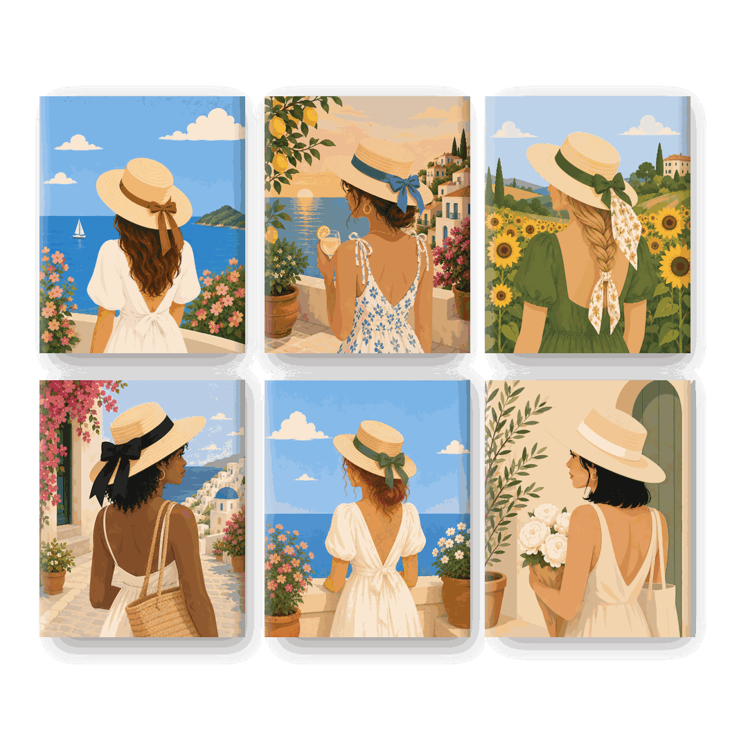 6 Mini Paintings | Kust Droom Set