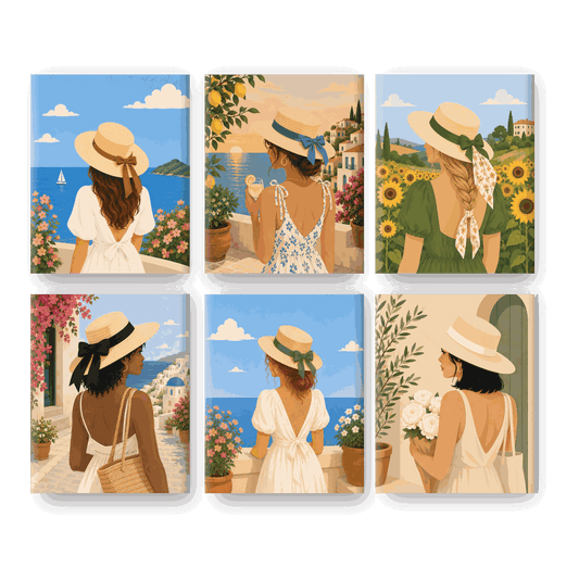 6 Mini Paintings | Kust Droom Set