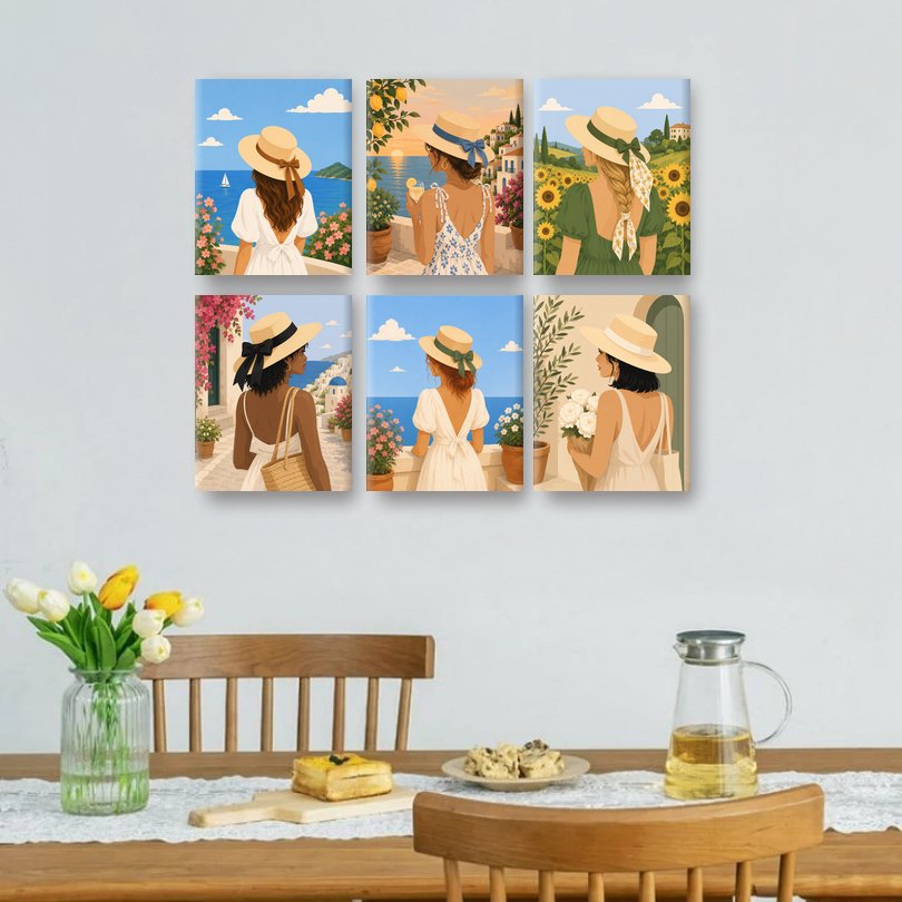 6 Mini Paintings | Kust Droom Set