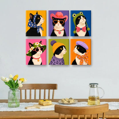 6 Mini Paintings | Fancy Kat Set