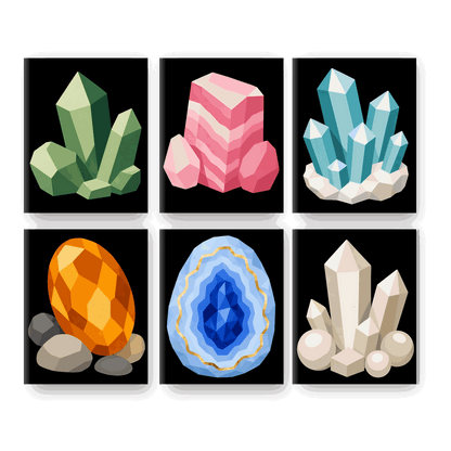6 Mini Paintings | Kristallen Set