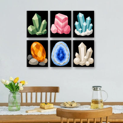 6 Mini Paintings | Kristallen Set