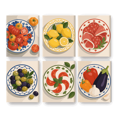6 Mini Paintings | Zomer Borden Set