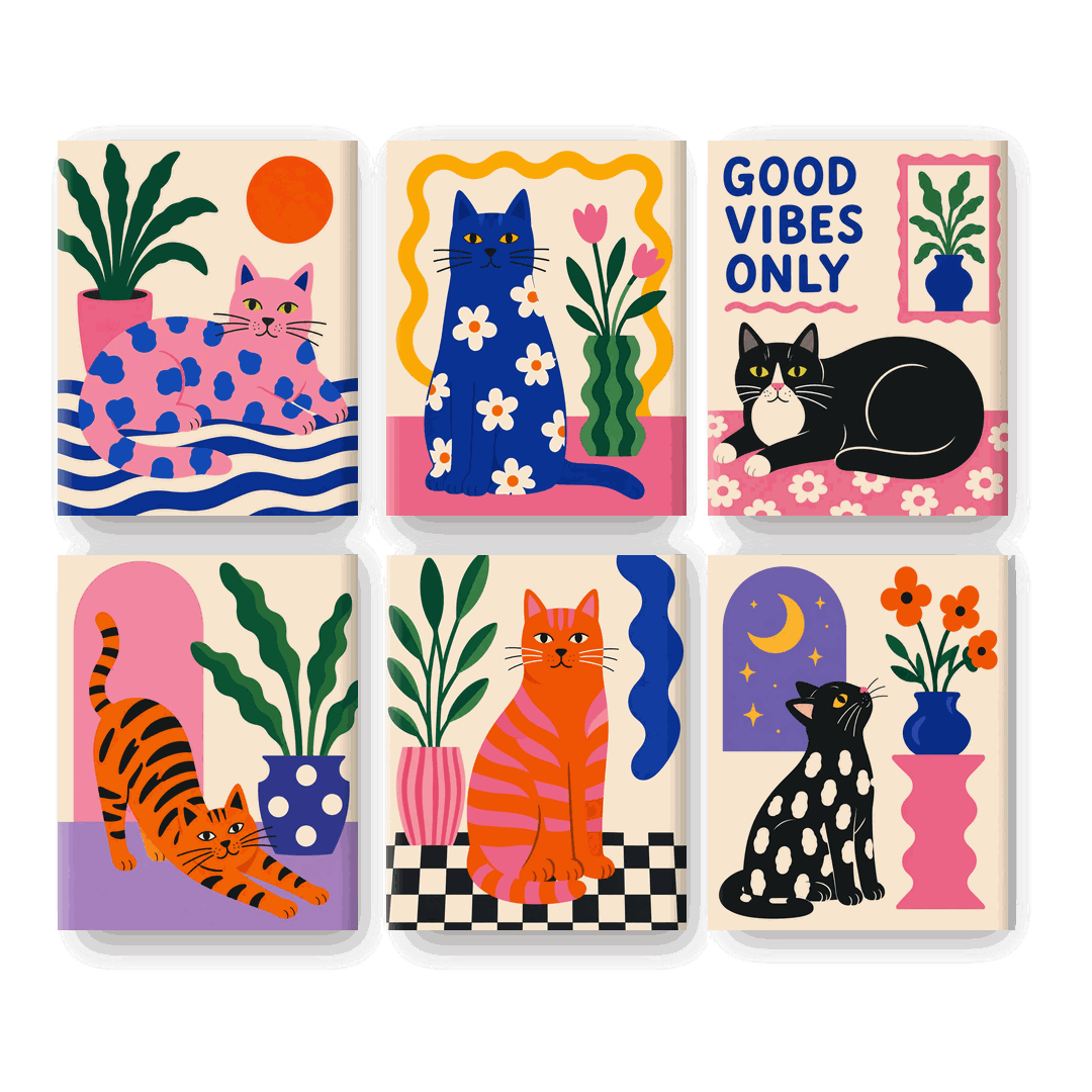 6 Mini Paintings | Pop Kat Set