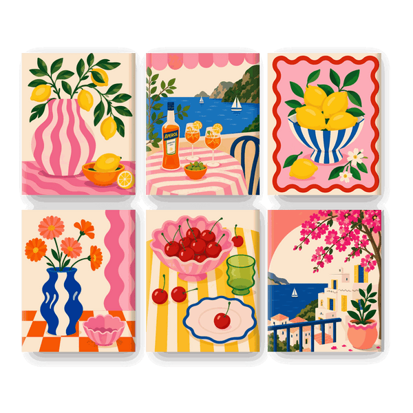 6 Mini Paintings | Citroenboom Set