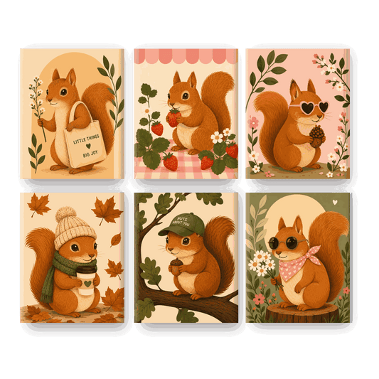 6 Mini Paintings | Klein Eekhoorntje Set