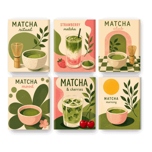 6 Mini Paintings | Matcha Ritueel Set