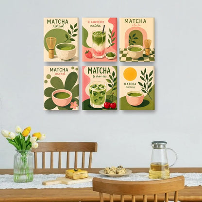6 Mini Paintings | Matcha Ritueel Set