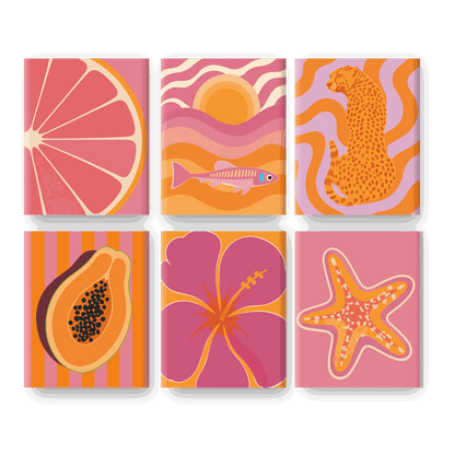 6 Mini Paintings | Hot Tropic Set