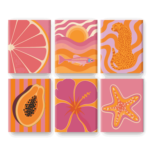 6 Mini Paintings | Hot Tropic Set