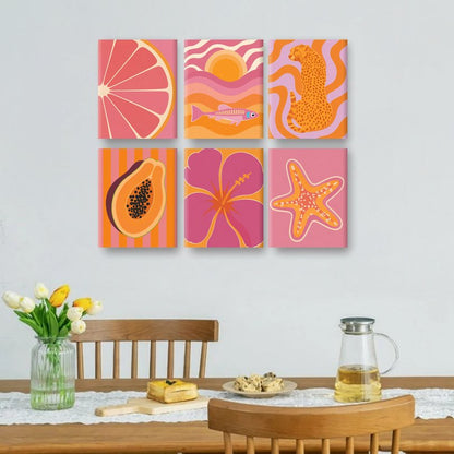 6 Mini Paintings | Hot Tropic Set