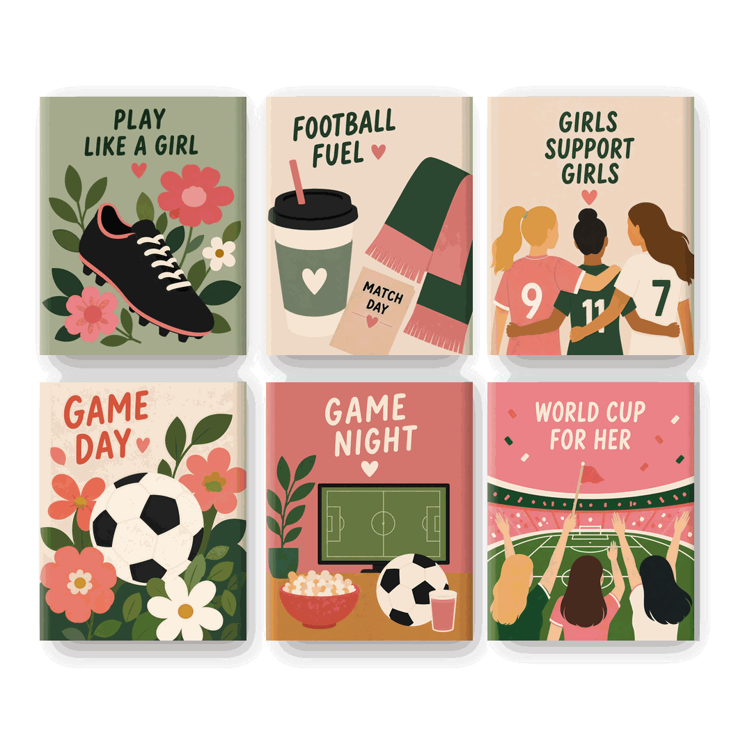6 Mini Paintings | Voetbal Meisje Set