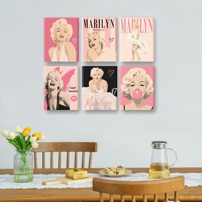 6 Mini Paintings | Hollywood Icoon Set
