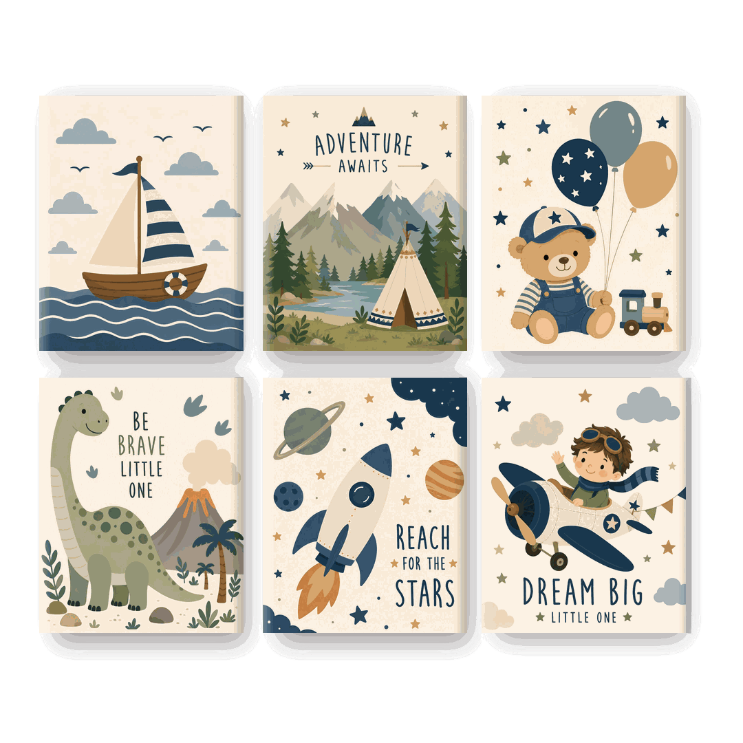 6 Mini Paintings | Klein Zeilbootje Set