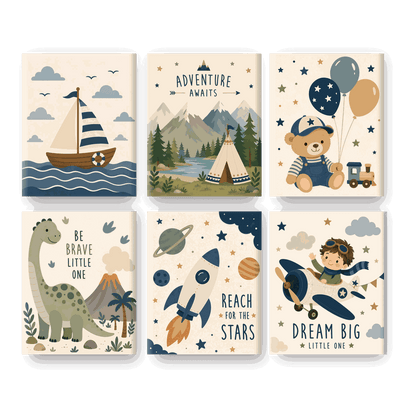 6 Mini Paintings | Klein Zeilbootje Set