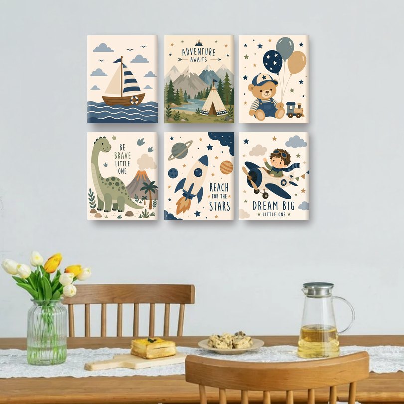 6 Mini Paintings | Klein Zeilbootje Set