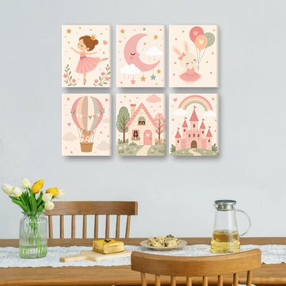 6 Mini Paintings | Klein Ballerina Meisje Set