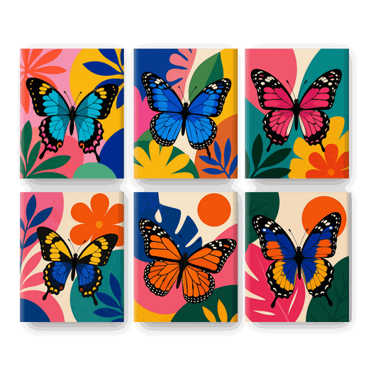 6 Mini Paintings | Tropische Vlinder Set