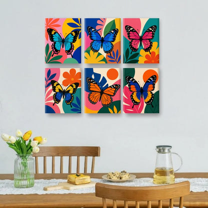 6 Mini Paintings | Tropische Vlinder Set