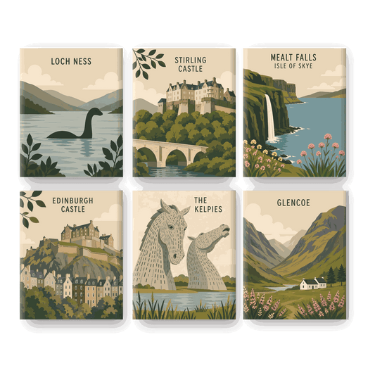 6 Mini Paintings | Loch Ness Set