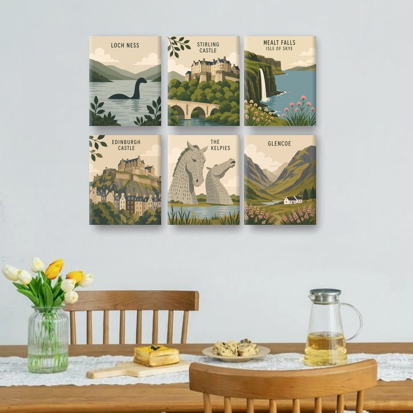 6 Mini Paintings | Loch Ness Set