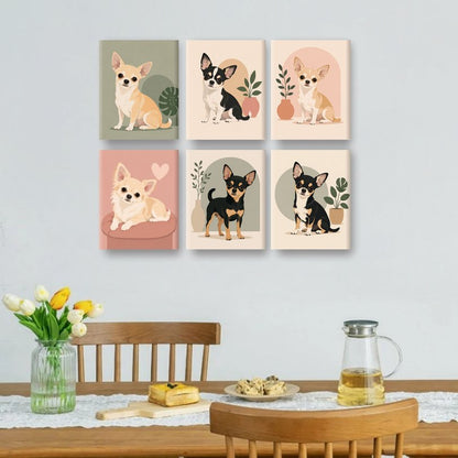 6 Mini Paintings | Chihuahua Set