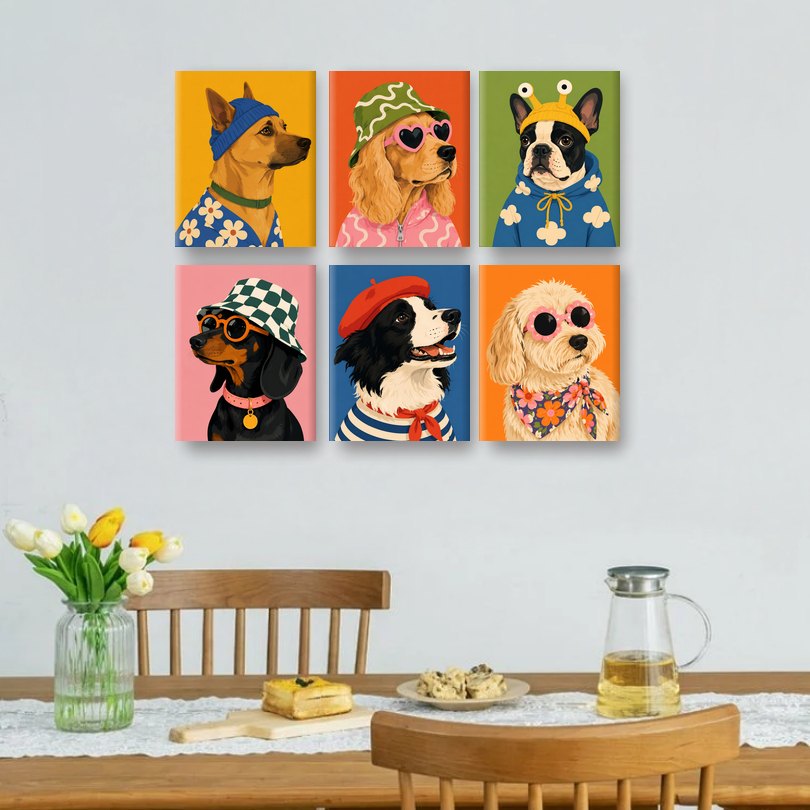 6 Mini Paintings | Streetwear Hond Set