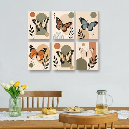 6 Mini Paintings | Koninginnepage Vlinder Set