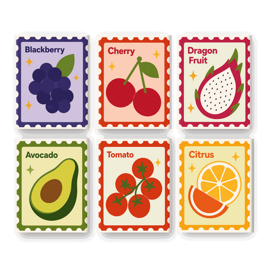 6 Mini Paintings | Fruit Stempels Set - Schilder Op Nummers