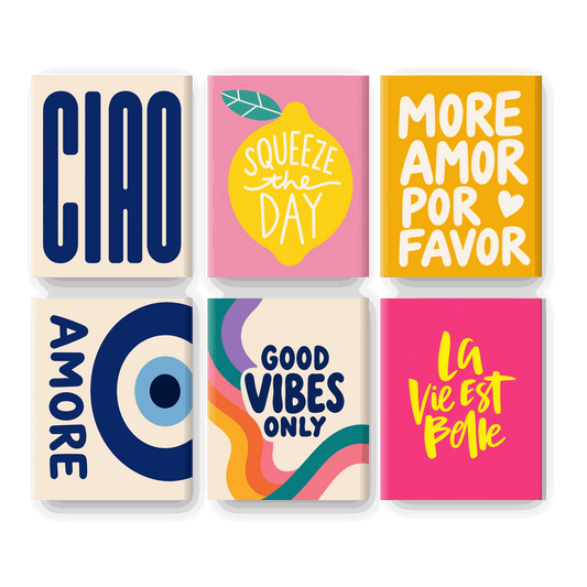 6 Mini Paintings | Good Vibes Only Set