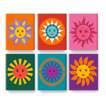 6 Mini Paintings | Zonnig Set