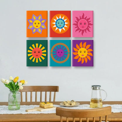 6 Mini Paintings | Zonnig Set