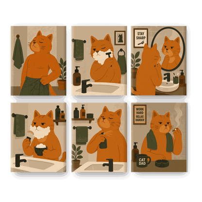6 Mini Paintings | Kat Papa Set