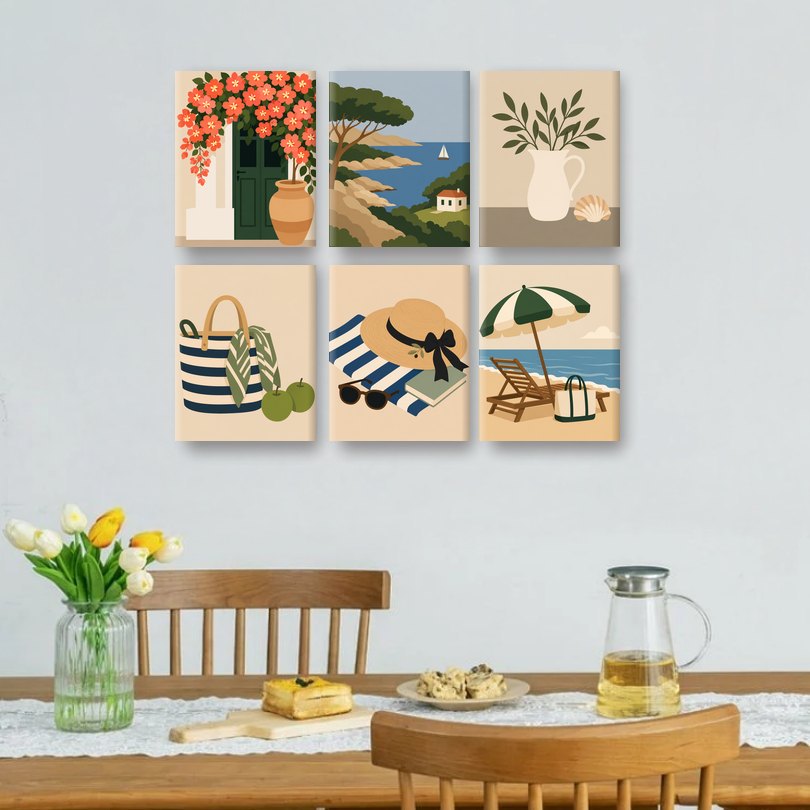 6 Mini Paintings | Strand Lezen Set