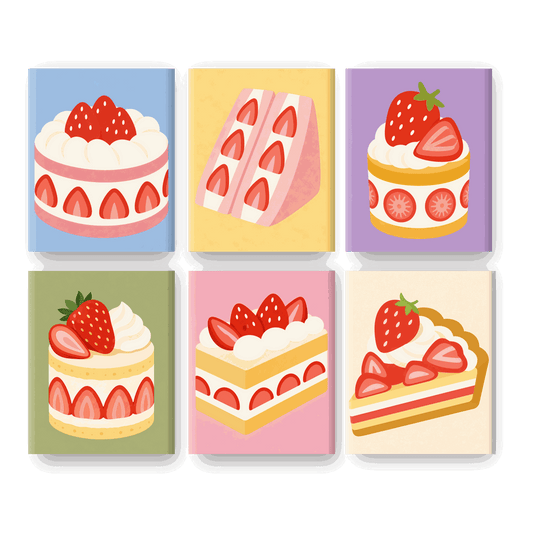 6 Mini Paintings | Bessen Bakkerij Set