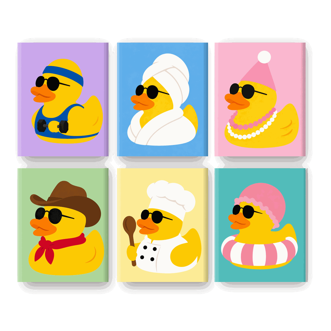 6 Mini Paintings | Eenden Feest Set