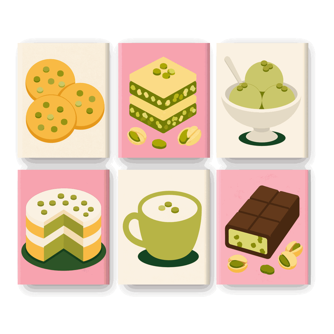 6 Mini Paintings | Pistache Set