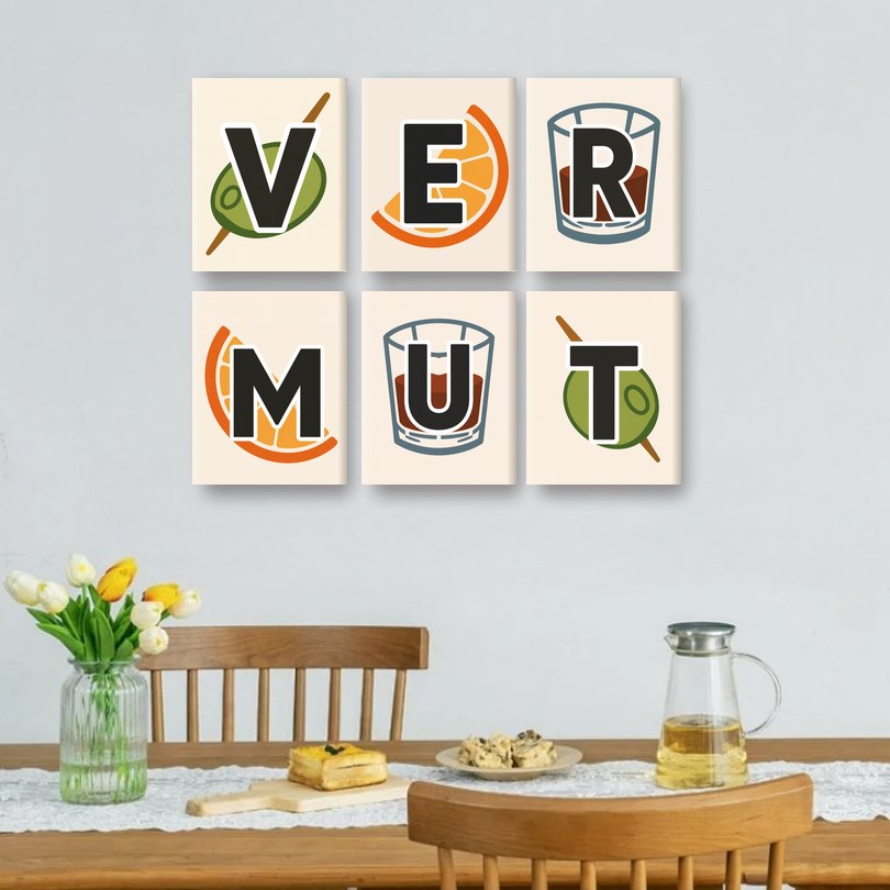 6 Mini Paintings | Vermut Set