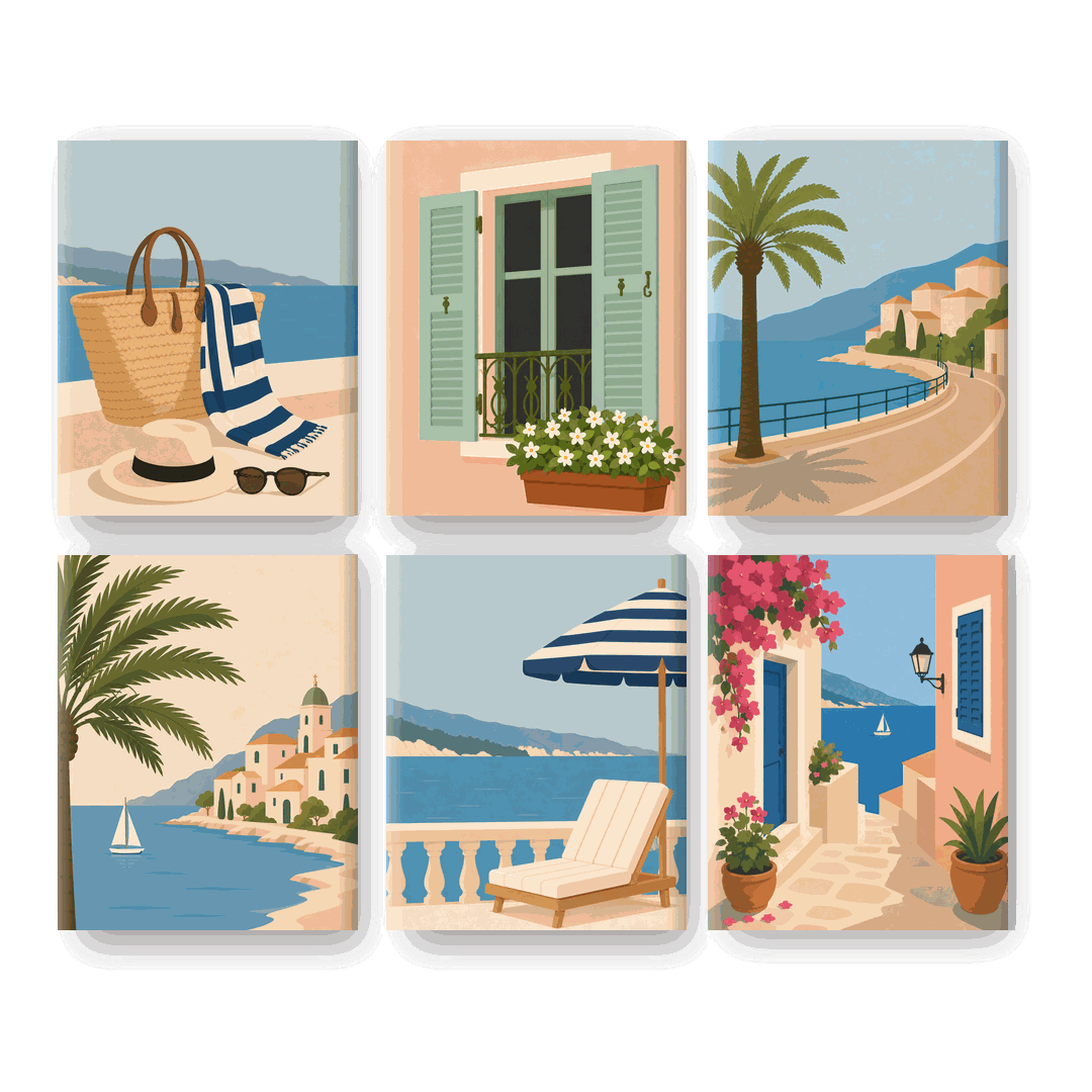 6 Mini Paintings | Strand Essentials Set
