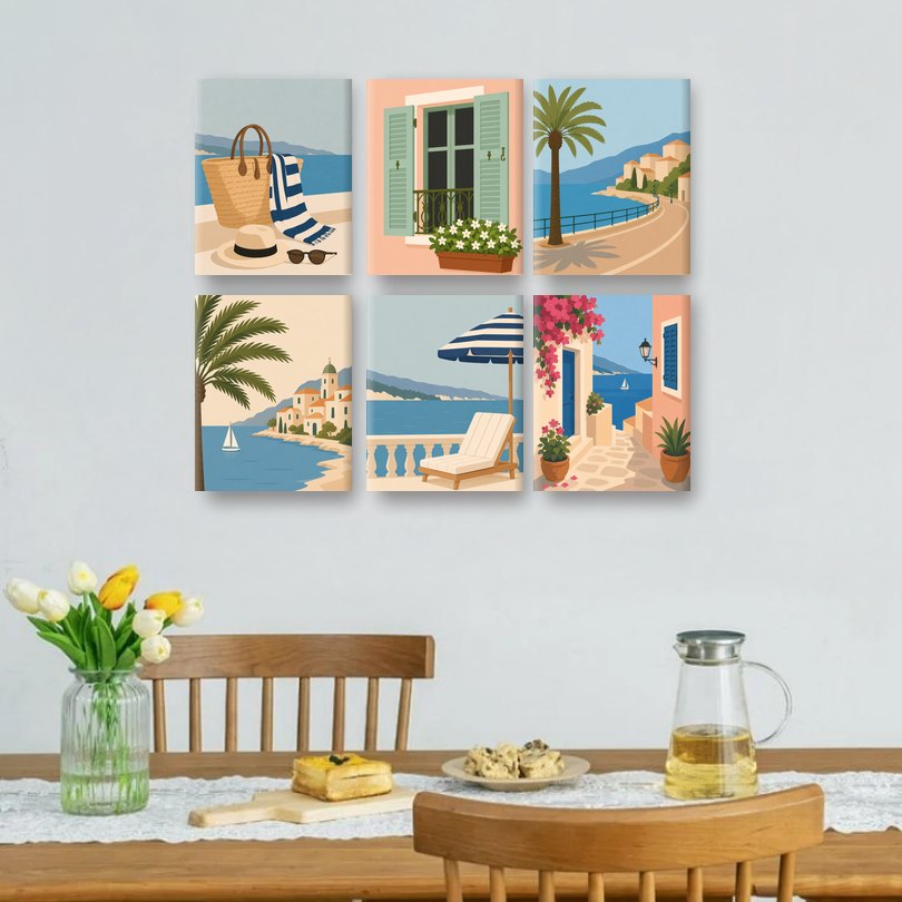 6 Mini Paintings | Strand Essentials Set
