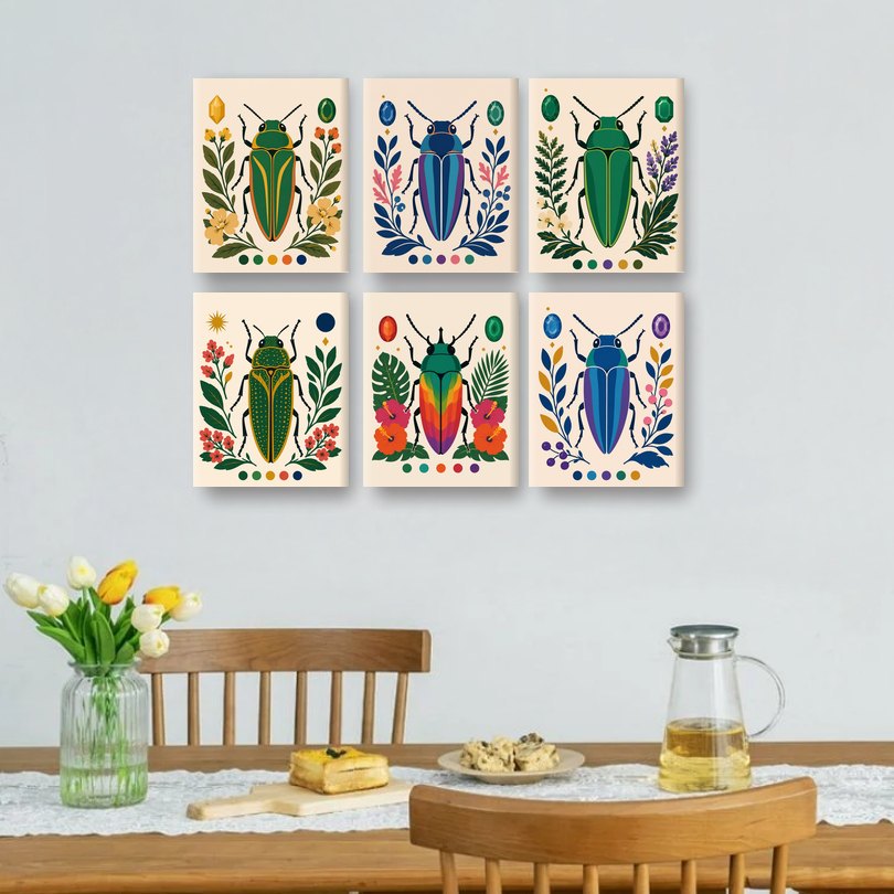 6 Mini Paintings | Kever Set