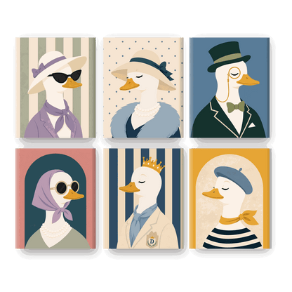 6 Mini Paintings | Fancy Eend Set