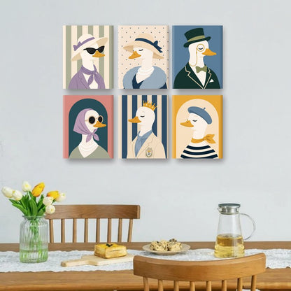 6 Mini Paintings | Fancy Eend Set